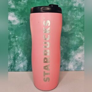 Starbucks 2008 Curvy Lucy Pink Tumbler Stainless Steal 12oz